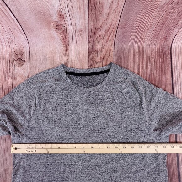*READ* Lululemon Mens Small Drysense Training Short Sleeve Shirt Gray Athleisure - Picture 9 of 12